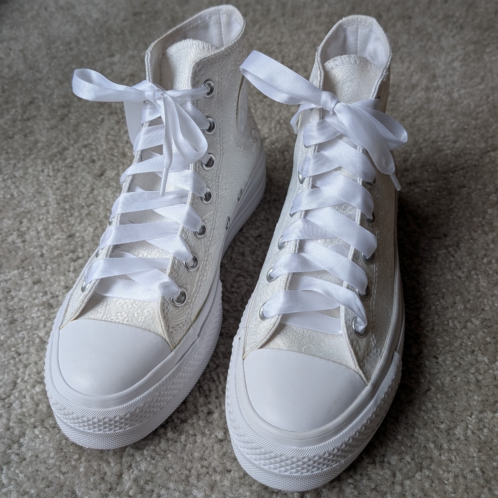 Converse Custom Bridal Sneakers (US 7.5)